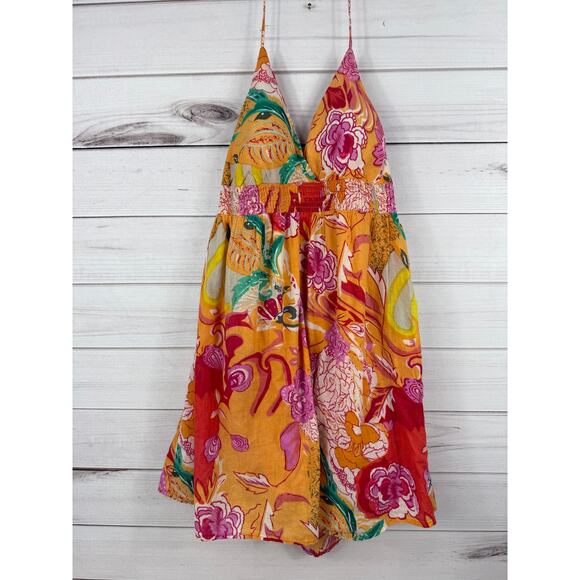 Energie Spaghetti Strap Floral Dress Elastic Empire Waist XL - Picture 2 of 8